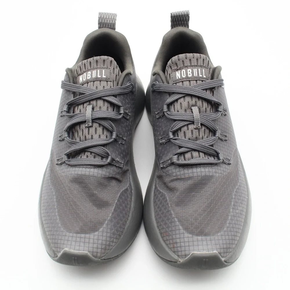 NOBULL Ripstop Runner Translucent Running Shoes Womens Size 8 Gray Lace Up